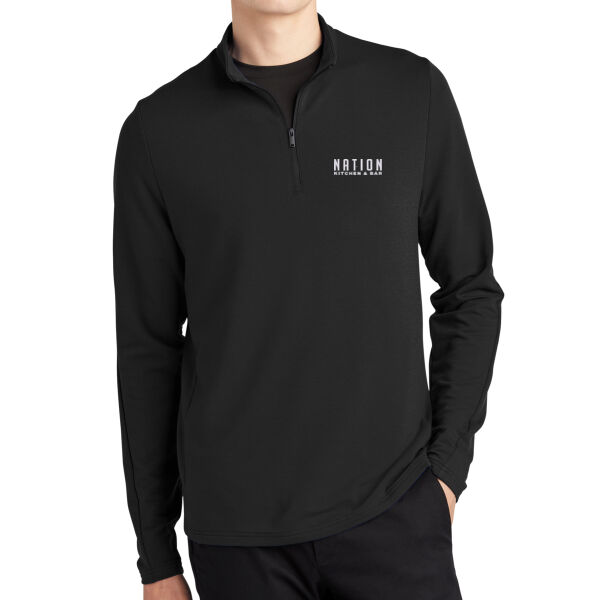 Embroidered Nation Kitchen and Bar - Stretch 1/4 Zip Pullover Thumbnail