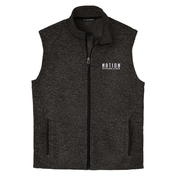 Embroidered Nation Kitchen and Bar - Sweater Fleece Vest Thumbnail